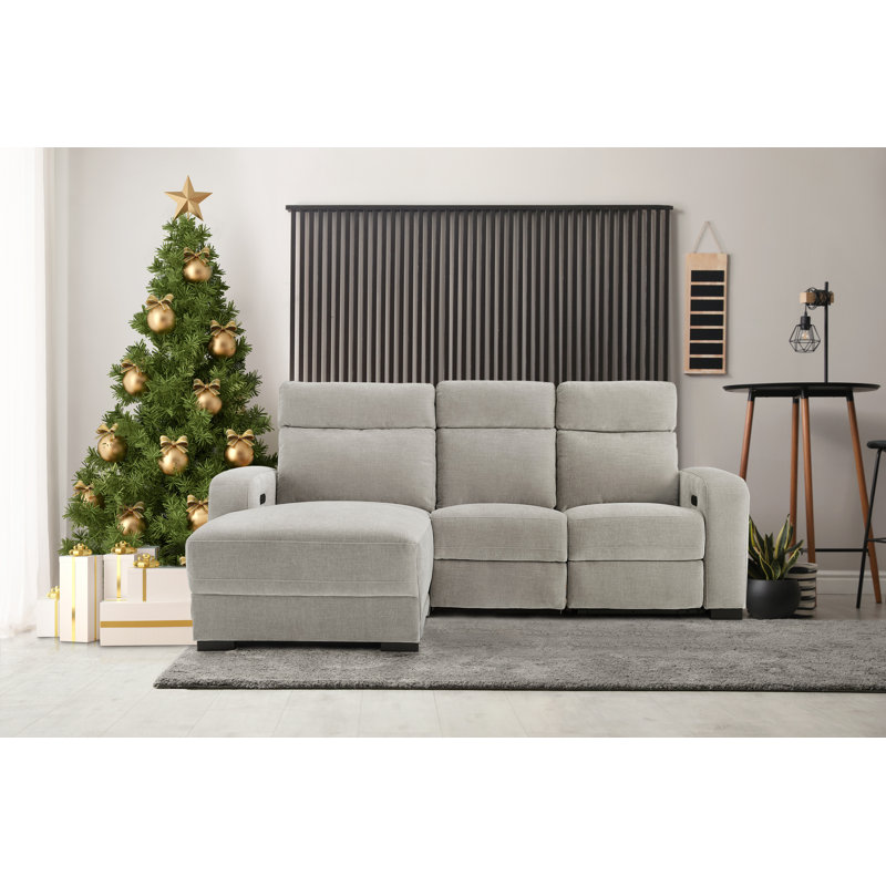 Latitude Run® 3 Piece Upholstered Reclining Sectional Wayfair